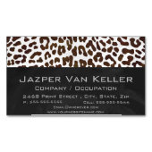 Leopard Chocolade Print Magnetisch Visitekaartje (Voorkant)