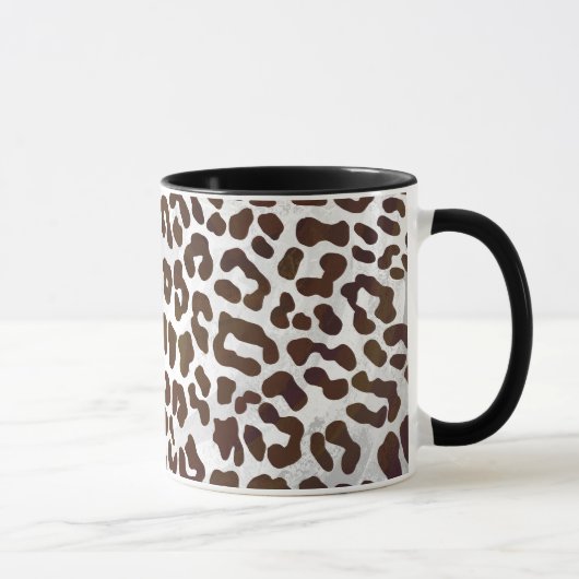 Leopard Chocolade Print Mok (Rechts)