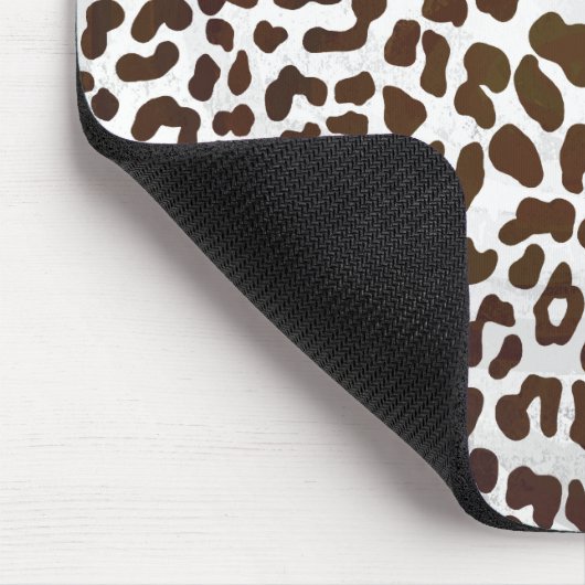 Leopard Chocolade Print Muismat (Hoek)