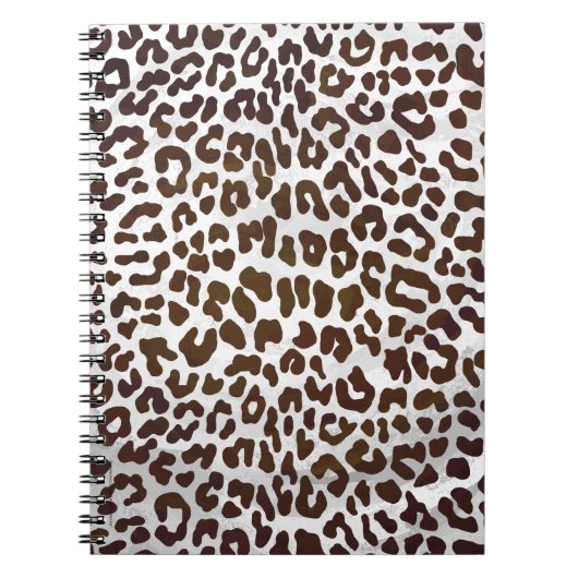 Leopard Chocolade Print Notitieboek (Voorkant)