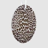 Leopard Chocolade Print Ornament (voorkant)