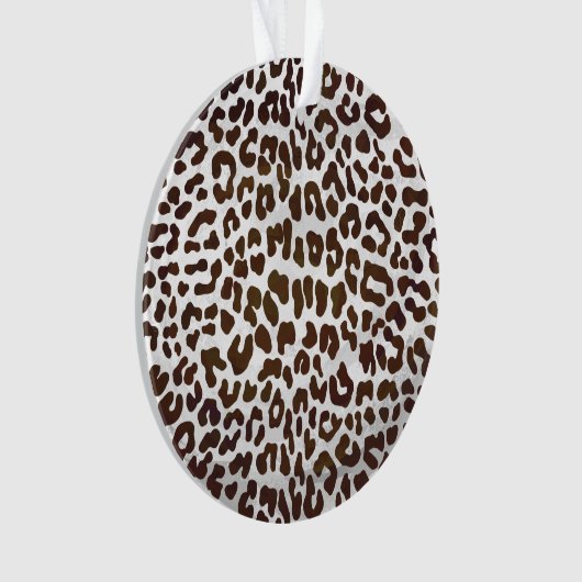 Leopard Chocolade Print Ornament (voorkant)