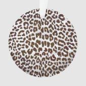 Leopard Chocolade Print Ornament (voorkant)