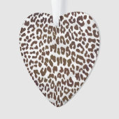 Leopard Chocolade Print Ornament (voorkant)