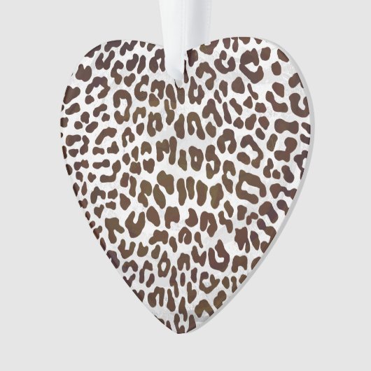 Leopard Chocolade Print Ornament (voorkant)