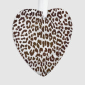 Leopard Chocolade Print Ornament (voorkant)