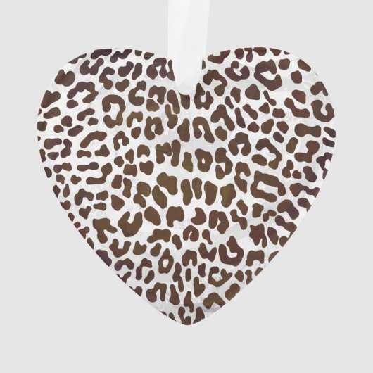 Leopard Chocolade Print Ornament (achterkant)