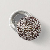 Leopard Chocolade Print Ronde Button 3,2 Cm (Voorkant /achterkant)