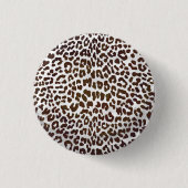 Leopard Chocolade Print Ronde Button 3,2 Cm (Voorkant)