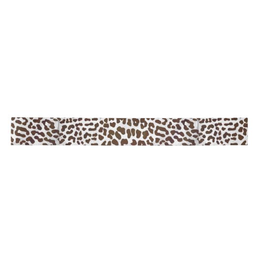 Leopard Chocolade Print Satijnen Lint (Voorkant)