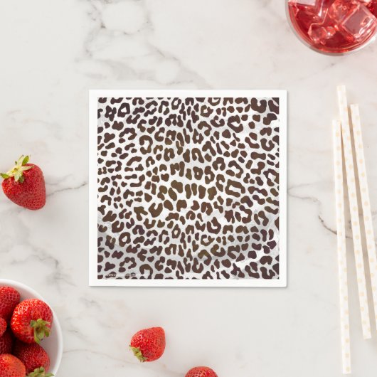 Leopard Chocolade Print Servetten (Insitu)