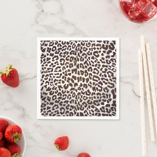 Leopard Chocolade Print Servetten (Insitu)
