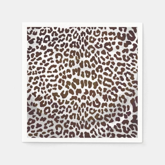 Leopard Chocolade Print Servetten (Voorkant)