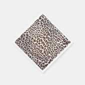 Leopard Chocolade Print Servetten (Hoek)