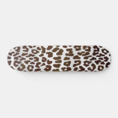 Leopard Chocolade Print Skateboard (Horizontaal)