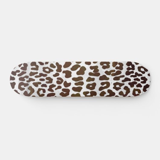 Leopard Chocolade Print Skateboard (Horizontaal)