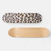 Leopard Chocolade Print Skateboard (Horizontaal)