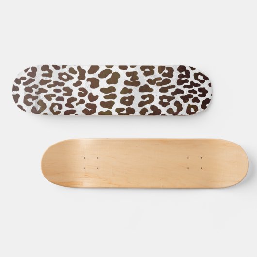 Leopard Chocolade Print Skateboard (Horizontaal)