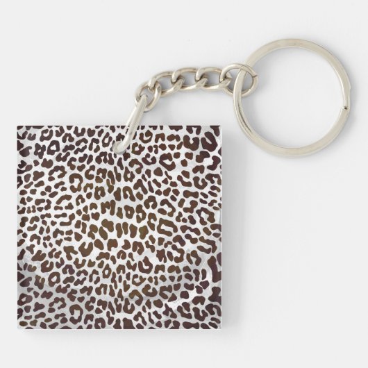 Leopard Chocolade Print Sleutelhanger (Achterkant)
