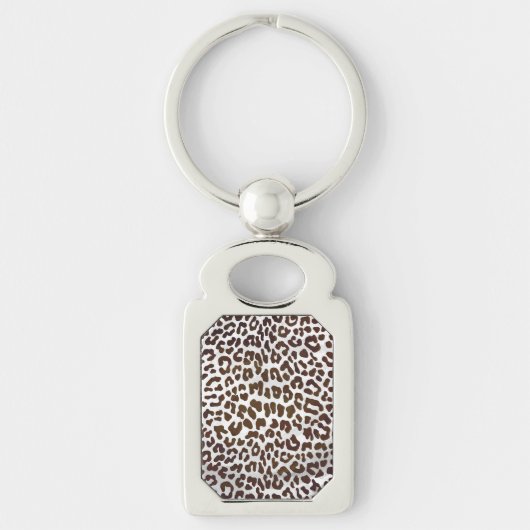 Leopard Chocolade Print Sleutelhanger (Voorkant)
