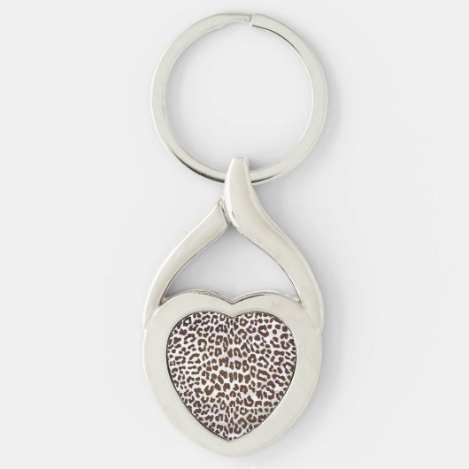 Leopard Chocolade Print Sleutelhanger (Voorkant)