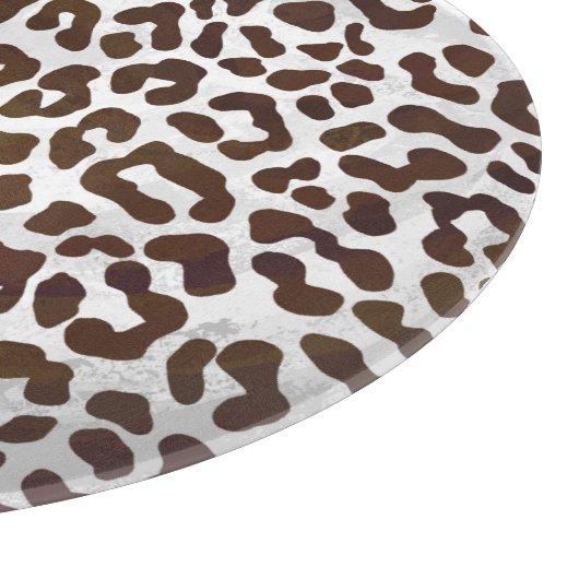Leopard Chocolade Print Snijplank (Hoek)