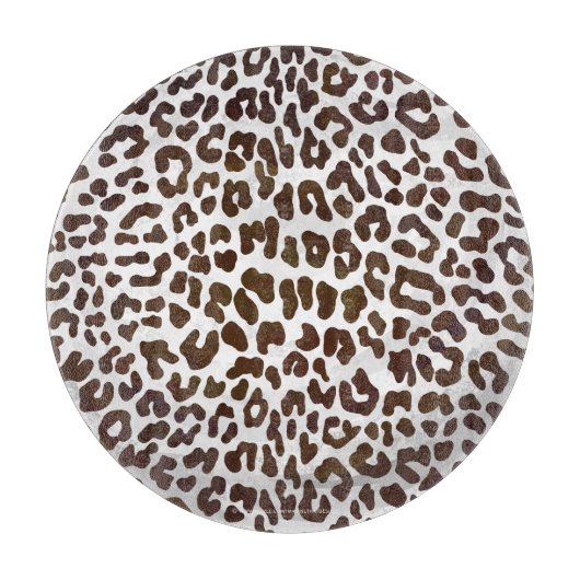 Leopard Chocolade Print Snijplank (Voorkant)