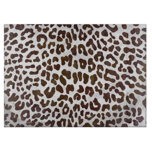 Leopard Chocolade Print Snijplank (Voorkant)