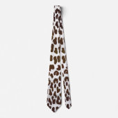 Leopard Chocolade Print Stropdas (Voorkant)