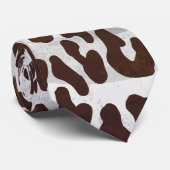 Leopard Chocolade Print Stropdas (Opgerold)