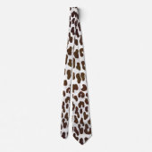 Leopard Chocolade Print Stropdas (Achterkant)