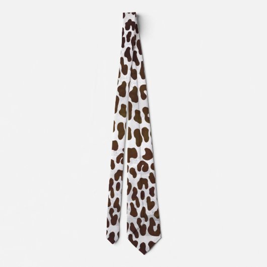 Leopard Chocolade Print Stropdas (Achterkant)