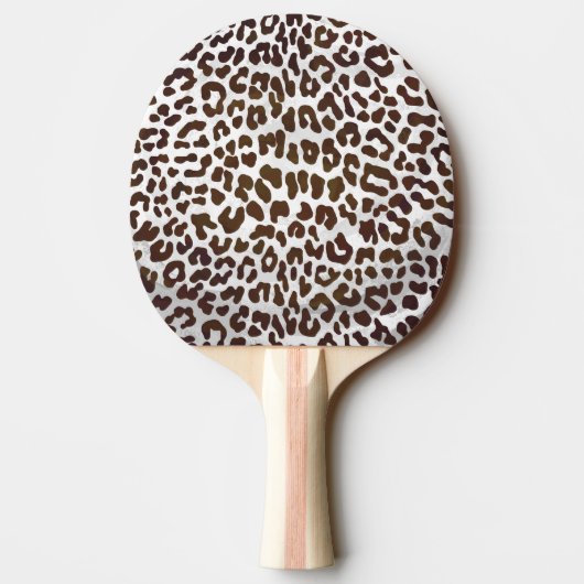 Leopard Chocolade Print Tafeltennisbatje (Achterkant)
