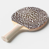 Leopard Chocolade Print Tafeltennisbatje (Voorkant Gekanteld)