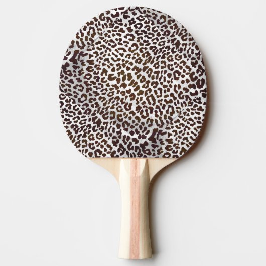 Leopard Chocolade Print Tafeltennisbatje (Achterkant)