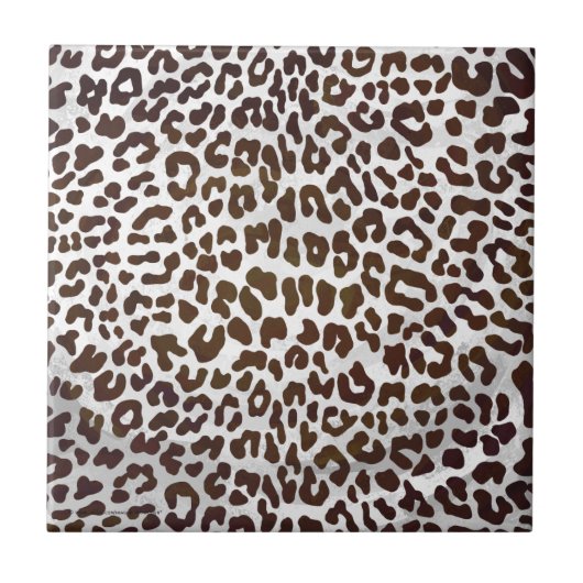 Leopard Chocolade Print Tegeltje (Voorkant)