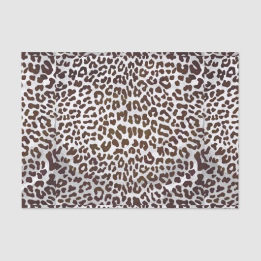 Leopard Chocolade Print Tissuepapier (Voorkant)
