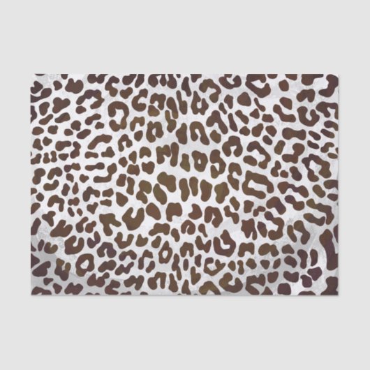 Leopard Chocolade Print Tissuepapier (Voorkant)