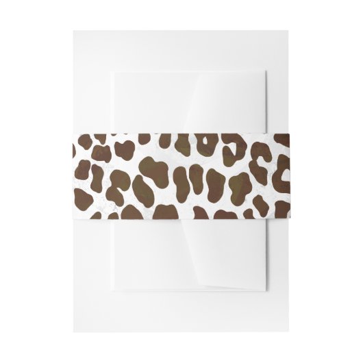 Leopard Chocolade Print Uitnodigingen Wikkel (Voorkant Voorbeeld)