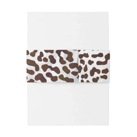 Leopard Chocolade Print Uitnodigingen Wikkel (Achterkant Voorbeeld)