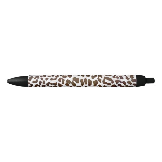 Leopard Chocolade Print Zwarte Inkt Pen (Voorkant)