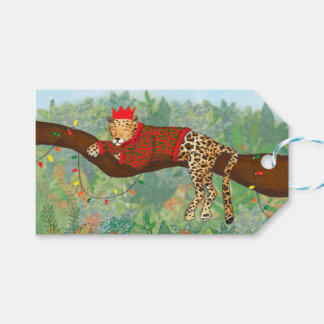 Leopard Christmas-cadeautags Cadeaulabel