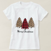 Leopard Christmas, Christmas family, Leopard Print T-shirt (Design voorkant)
