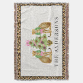 Leopard Christmas Deken (Voorkant Verticaal)