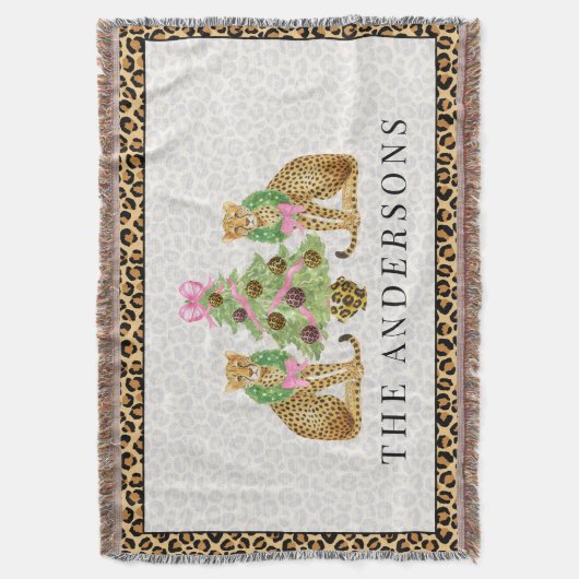 Leopard Christmas Deken (Voorkant Verticaal)