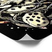 Leopard Christmas Santa Hat Christmas Lights Women Poster (Hoek)