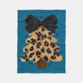 Leopard Christmas Tree,christmas Coquette Bow Yarn Fleece Deken (Voorkant)