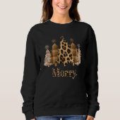 Leopard Christmas Tree Winter Holiday Merry Christ Trui (Voorkant)