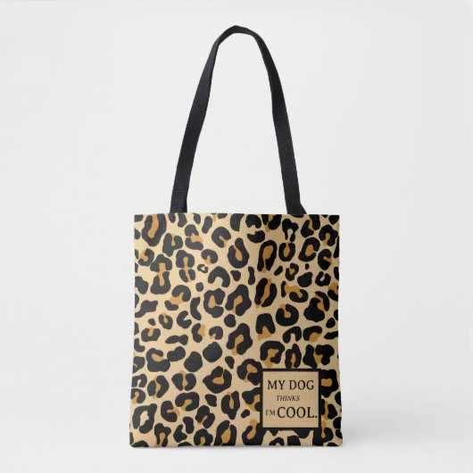 Leopard Classic Moderne Cheetah Trendy Hond Custom Tote Bag (Voorkant)