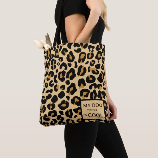 Leopard Classic Moderne Cheetah Trendy Hond Custom Tote Bag (Dichtbij)